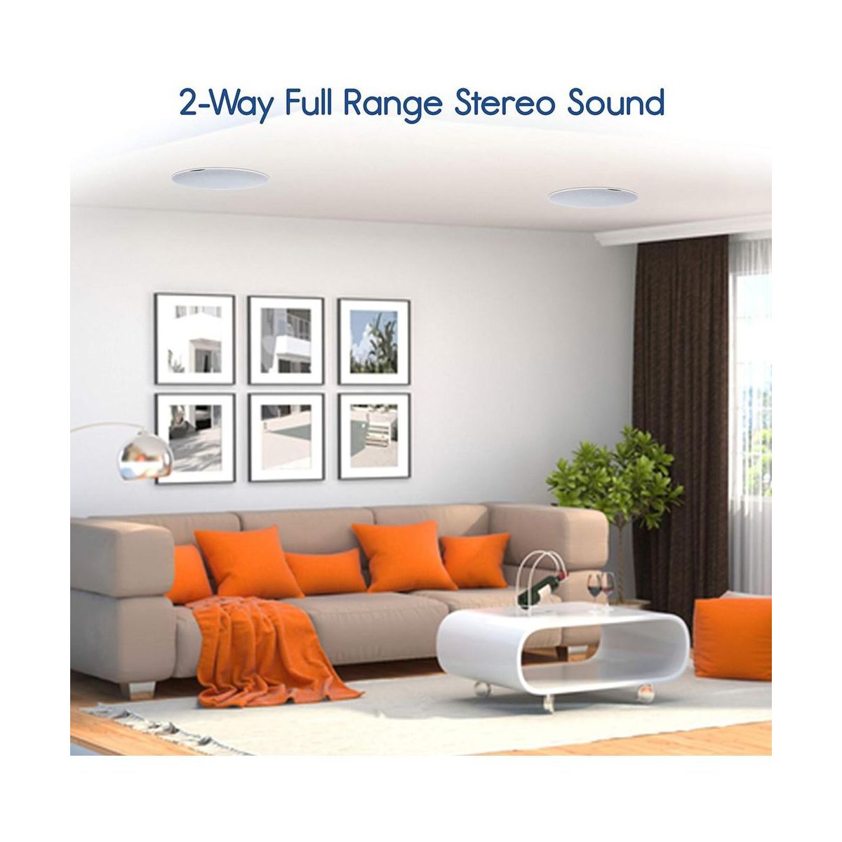 Pyle 6.5" Bluetooth In-Wall/Ceiling Speakers for Streaming with Flush Mount Design - Black - thumbnail 6