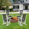 Aoodor Outdoor Rocking Chair, HDPE Slatted Porch Rocker with Armrests, All-Weather Design for Outdoor or Indoor - 3 of 4