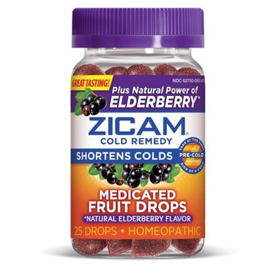 Zicam Medicated Fruit Drops - Elderberry - 25ct