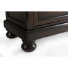 FurniFact,Wooden Nightstand with USB, Cherry Veneer, and Dark Metal Finish Knobs - 3 of 4