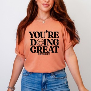 Simply Sage Market S.W.Smiley You're Doing Great Smiley Garment Dyed Tee - 1 of 4