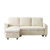 Racxily Linen L-Shaped Combo Sofa Sofa Bed with Pullout Bed, Reversible Sofas Bed, for Tight Spaces, Reversible Sleeper Combo Couch - 4 of 4