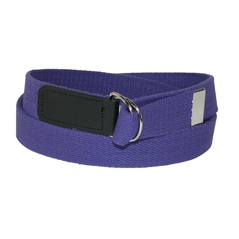 CTM Cotton Web Belt with Double D Ring Buckle, 1 of 2