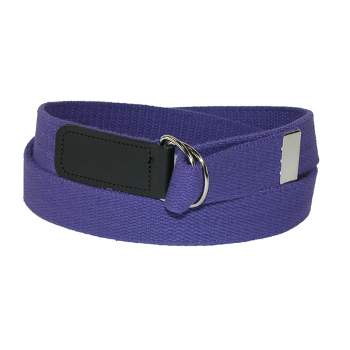 CTM Cotton Web Belt with Double D Ring Buckle