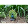 Techko Maid Peacock Proud Solar Outdoor Garden Statue Decor with Spotlight: Weather-Resistant, LED Patio Lights - 4 of 4