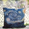Signare USA Van Gogh Starry Night Pillowcase/Cushion Cover 18x18 Inch - 3 of 3