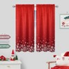Christmas Kitchen Curtain Cafe Curtain Velvet Fabric - 4 of 4