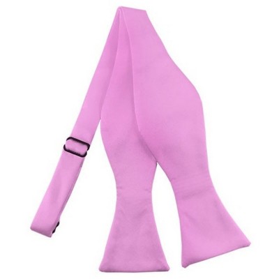 Men's Solid Color 2.75" x 4.75"  Adjustable 16" - 22" Self-Tie Bow Tie for Tuxedo & Wedding