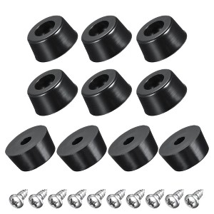 Unique Bargains Rubber Non-Slip Bumper Feet with Stainless Steel Washer and Screws 10 Pcs - 1 of 4