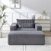 NicBex Couches for Living Room 75"W Corduroy Sponge Sofa Lounge Chair Fluffy Modern Sleeper Chair with Removable Footrest for Bedroom - 3 of 4