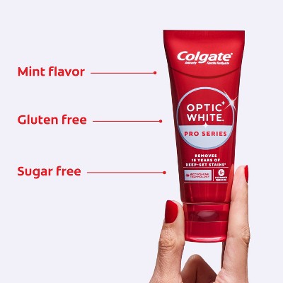 Colgate Optic White Pro Series Express White Teeth Whitening Toothpaste with 5% Hydrogen Peroxide - 3oz/2pk