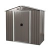 VisioGear Storage Shed, Outdoor Metal Storage Shed with Metal foundation for Backyard, Lawn, Patio (No Floor), Grey, 88.98*46.85*74.8 - 4 of 4