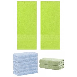 REGALWOVEN Absorbent Solid Bath Hand Face Cloths Cotton Towels 3 Piece Sets - 1 of 4