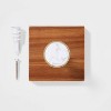 Metal and Faux Marble Single Gold Hook on Acacia Wood - Threshold™: Wall Towel Hook, Decorative, Multicolored, 3" Length - 3 of 3