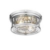 Clarion 12" Glass Flush Mount Light - Dimmable, 2 Bulbs, Damp Rated, Transitional Design - 2 of 4