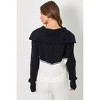 Women's Half Zip Organic Cotton Cable Sweater - Baevely by Wellmade - 3 of 4