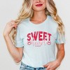 S.W.Smiley Sweet Heart Distressed - Women's Short Sleeve Graphic T-Shirt - 2 of 4