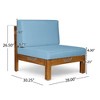 NicBex 3-Piece Sectional Outdoor Couch, Modular Outdoor Patio Sofa Set, Acacia Wood Outdoor Sofa for Small Spaces - 4 of 4