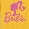 Boys' - Barbie - Barbie Logo Pink Glitter Short Sleeve Graphic T-Shirt - 2 of 4