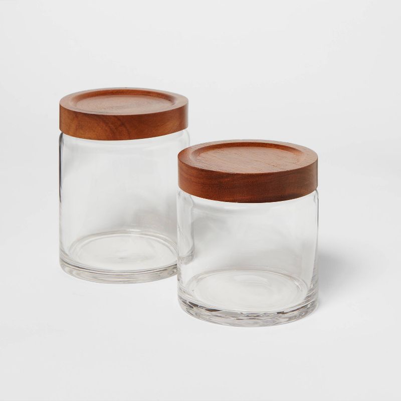 Canister Acacia/Glass Small - Threshold&#8482;, 4 of 10