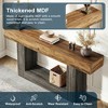 Resenkos Entryway Table, Console Sofa Table,63" Wood Console Table, Farmhouse 2-Tier Sofa Table Entryway Table,Rustic - 4 of 4