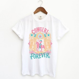Simply Sage Market Women's Cowgirl Forever Short Sleeve Garment Dyed Tee - 1 of 4