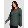 RBX Active Women's Ultra Lightweight French Terry Pullover Long Sleeve Yoga Tunic with Thumbholes - 3 of 4