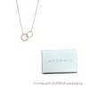 Adornia 14k Rose Gold Plated Adjustable Pave CZ Rings Necklace - 4 of 4