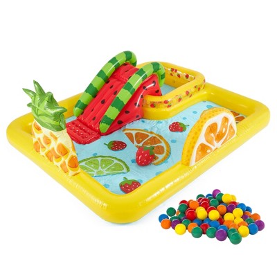 Intex Fun 'n Fruity Outdoor Inflatable Kiddie Pool Play Center With