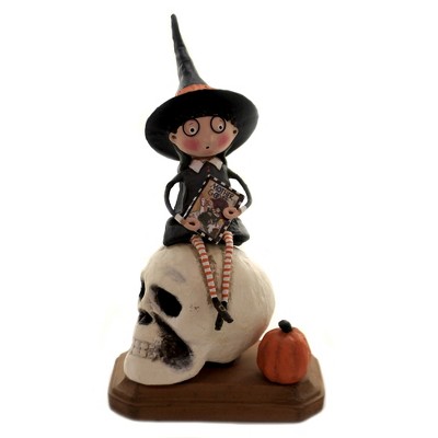 Lori Mitchell 8.5" Tessa Witch Halloween Skull  -  Decorative Figurines