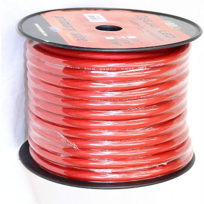 DEEJAYLED 100 Feet 4 AWG Car Amplifier Power Cable CCAW RED TBH4100RED