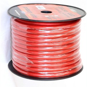 DEEJAYLED 100 Feet 4 AWG Car Amplifier Power Cable CCAW RED TBH4100RED - 1 of 1