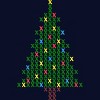 Junior's Design By Humans Christmas Tree Cross Stitch By BettySue T-Shirt - 2 of 3