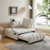 NicBex Modern Pull Out Sofa Bed Velvet Convertible Sleeper Sofa with USB Port and Swivel Phone Stand for Living Room - 4 of 4