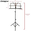 ChromaCast Folding Metal Music Stand Performance Pack (CC-MSTAND-KIT-1) with Music Sheet Clip and Clip On Adjustable Light - image 3 of 4