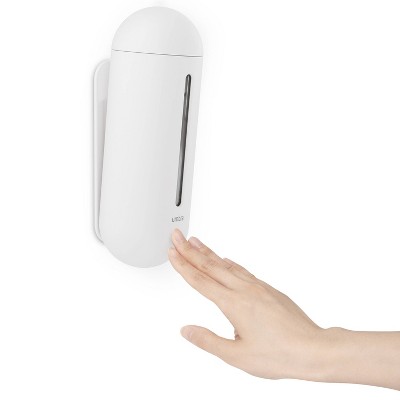 White Wall-Mounted Soft-Touch Soap Dispenser