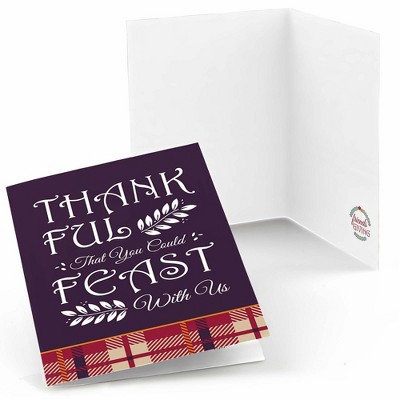 Big Dot of Happiness Friends Thanksgiving Feast - Friendsgiving Party Thank You Cards (8 Count)