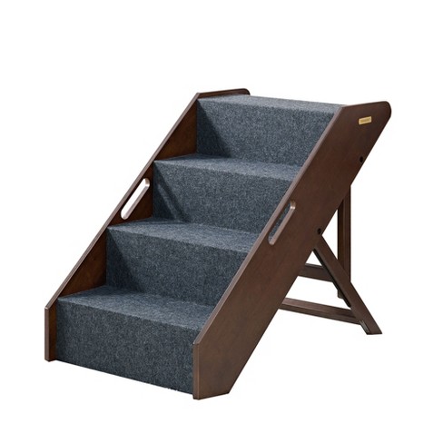 Meco Stakmore Pet Steps With Solid Hardwood Construction And Foldable Design Stairs For High Beds For Pets In All Life Stages Espresso Target