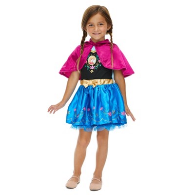 DISNEY FROZEN II ANNA COSTUME DRESS-CAPE;GIRLS 8-10- HAIRBANDS