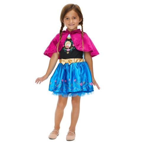Disney Frozen Anna Toddler Girls Fur Costume Short Sleeve Dress ...