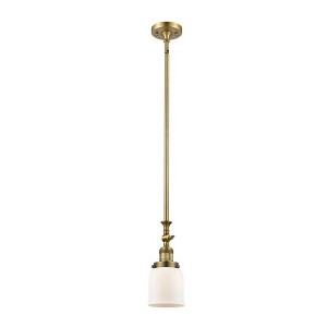 Bell - 1 Light Stem Hung Tiltable Mini Pendant In Industrial Style-14 Inches Tall and 5 Inches Wide - 1 of 1