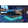 DOMETOUR King Upholstered Bed, LED Lights, Buttons/Apps/Remote, Hydraulic Storage, USB-C Charging, Gray Linen (No Mattress) - 4 of 4