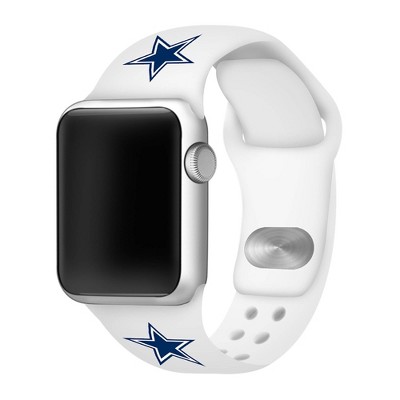 NFL Dallas Cowboys Apple Watch Compatible Silicone Band 38mm - White