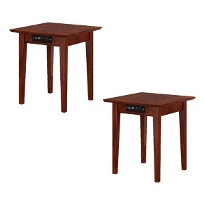 AFI Furnishings Shaker End Table Set of 2 with Charger AW - 1 of 4