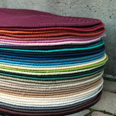 Amethyst Braided Oval Synthetic Rug - Easy Care, Reversible, 2x6 ft