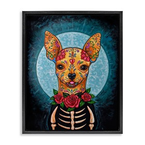 Stupell Industries Celebration of Life Chihuahua Black Framed Floater Canvas Wall Art - 1 of 4