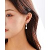 Pearl Earrings,14k Gold Plated Trendy Diamond Pearl Drop Earrings Bridal Shower Gifts Wedding jewelry for Women - 2 of 4
