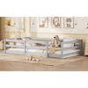 ORRD Twin Size Montessori Floor Bed with Fence, Low Wood Bed Frame for Kids Boys Girls, Gray - 4 of 4