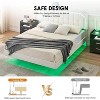 homfan Floating Bed FrameWith Smart RGB LED Lights Headboard
 Adjustable Headboard - 4 of 4