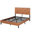 Platform Bed Frame Modern Upholstered Design with Under-Bed Storage for Bedroom Queen Size - 3irtyhousy - 2 of 4